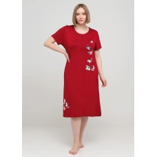 Червона сукня Romeo Life XL,2XL,3XL,4XL однотонна 7115-14